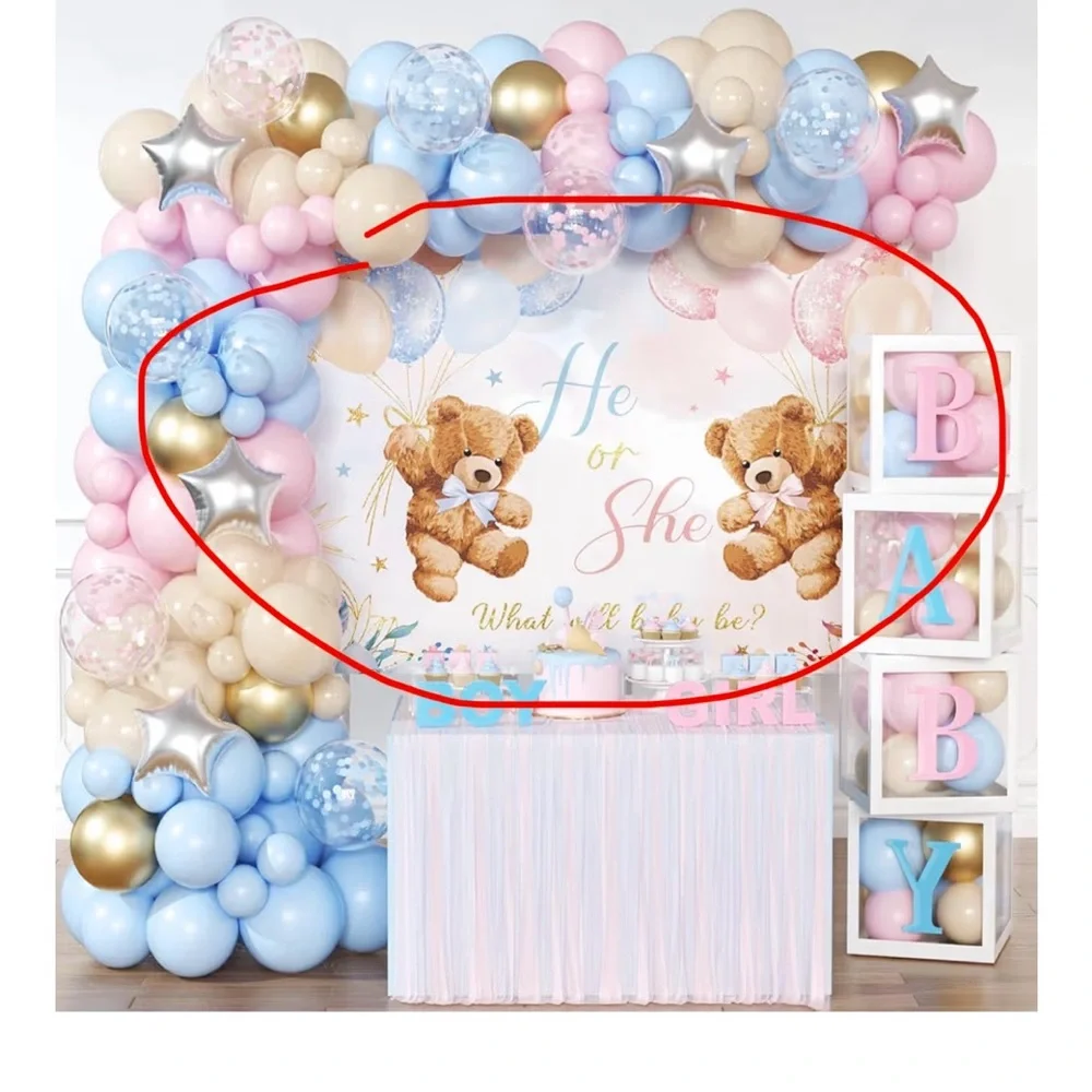 Gender Reveal Party Plates, Cups & Cutlery Set - Pink and Blue